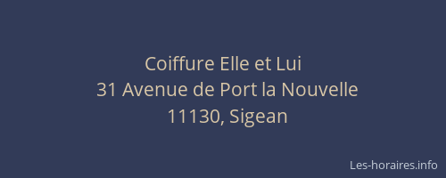 Coiffure Elle et Lui