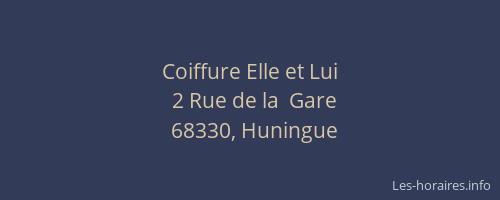 Coiffure Elle et Lui