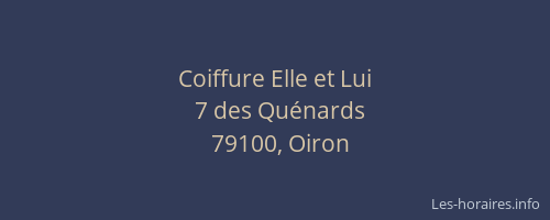Coiffure Elle et Lui