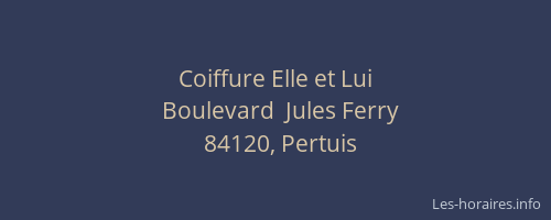 Coiffure Elle et Lui