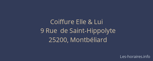 Coiffure Elle & Lui