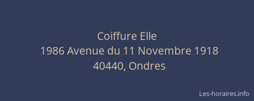 Coiffure Elle