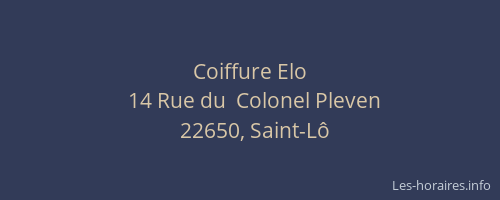 Coiffure Elo