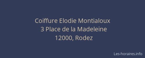 Coiffure Elodie Montialoux