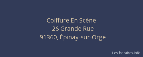 Coiffure En Scène