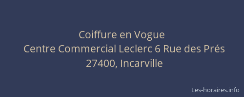 Coiffure en Vogue