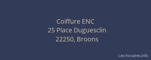 Coiffure ENC