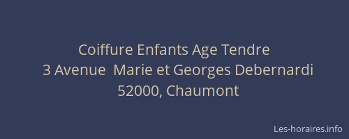 Coiffure Enfants Age Tendre