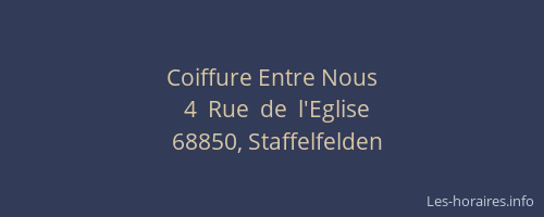 Coiffure Entre Nous