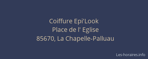 Coiffure Epi'Look
