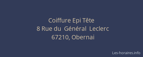 Coiffure Epi Tête