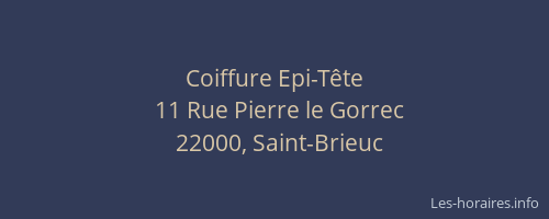 Coiffure Epi-Tête