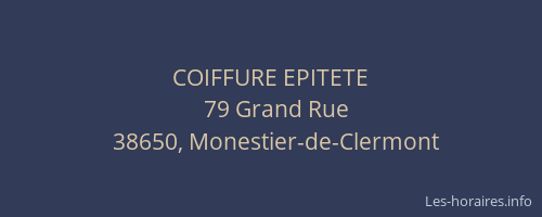 COIFFURE EPITETE