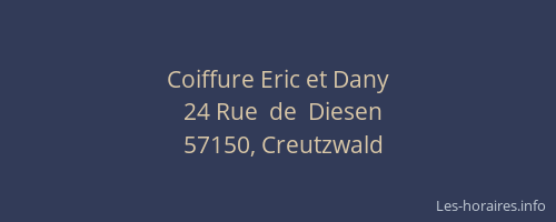 Coiffure Eric et Dany