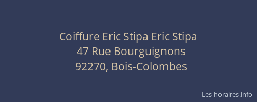 Coiffure Eric Stipa Eric Stipa