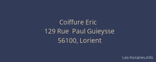Coiffure Eric