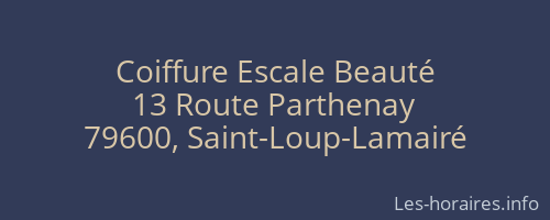 Coiffure Escale Beauté