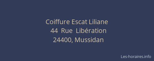 Coiffure Escat Liliane