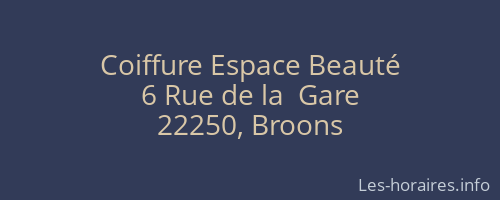 Coiffure Espace Beauté