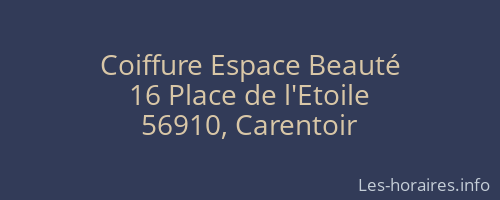 Coiffure Espace Beauté