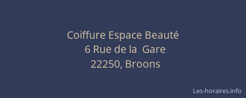 Coiffure Espace Beauté