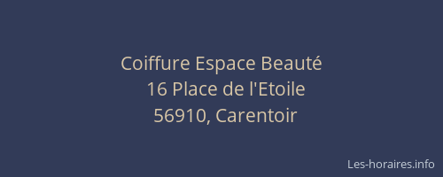 Coiffure Espace Beauté