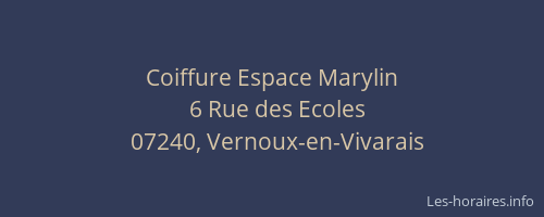 Coiffure Espace Marylin