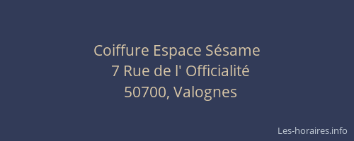 Coiffure Espace S&eacute;same