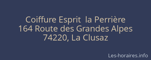 Coiffure Esprit  la Perrière
