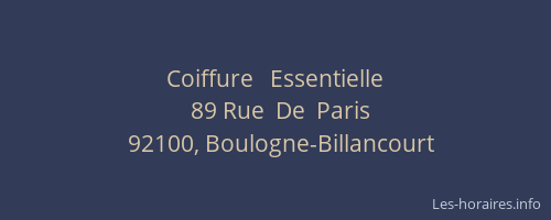 Coiffure   Essentielle