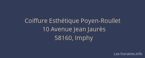 Coiffure Esth&eacute;tique Poyen-Roullet