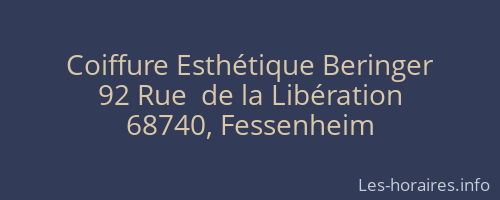 Coiffure Esthétique Beringer