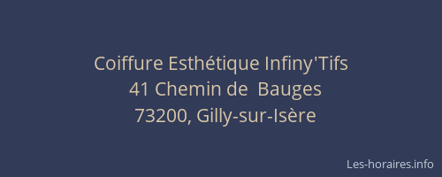 Coiffure Esthétique Infiny'Tifs