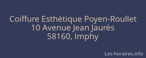 Coiffure Esthétique Poyen-Roullet