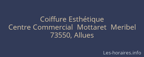 Coiffure Esthétique