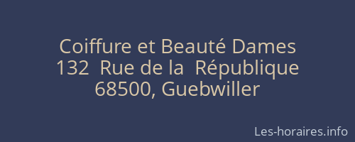 Coiffure et Beauté Dames
