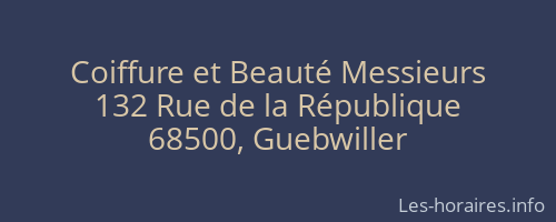 Coiffure et Beauté Messieurs