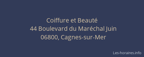 Coiffure et Beauté