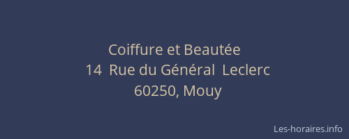 Coiffure et Beaut&eacute;e