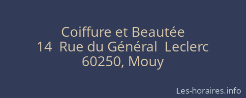 Coiffure et Beautée