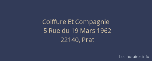 Coiffure Et Compagnie