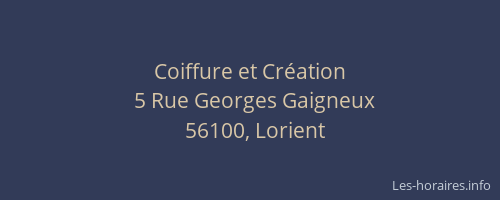 Coiffure et Création