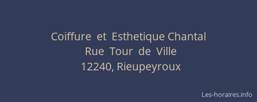 Coiffure  et  Esthetique Chantal