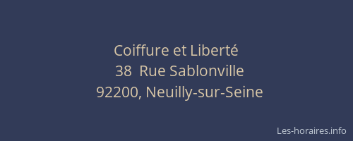 Coiffure et Liberté