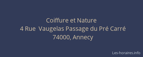 Coiffure et Nature