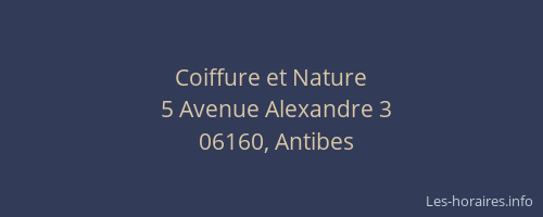 Coiffure et Nature