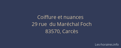 Coiffure et nuances