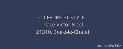 COIFFURE ET STYLE