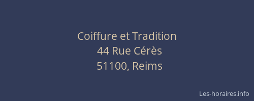 Coiffure et Tradition