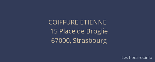 COIFFURE ETIENNE